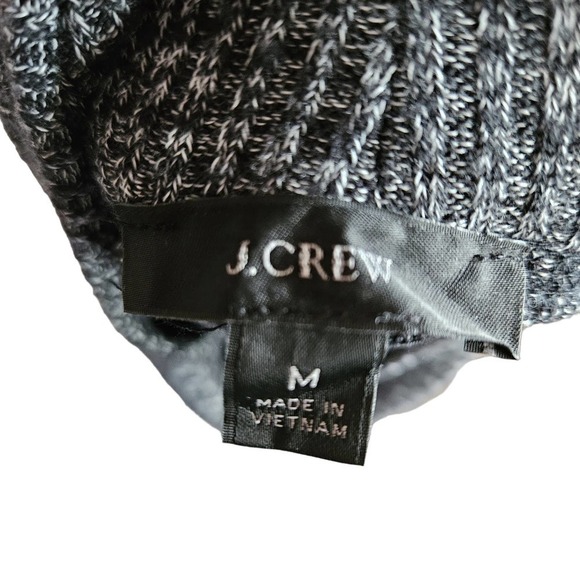 J. Crew Fine Rib Turtleneck Sweater Charcoal Gray |Slouchy Cozy Soft Knit Medium - Picture 6 of 6